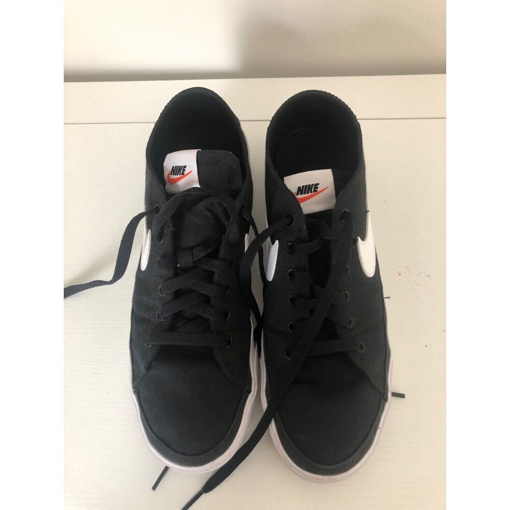 Nike Court Legacy Canvas Men's US SIZE 9, Black & White - Very Good Condition!
